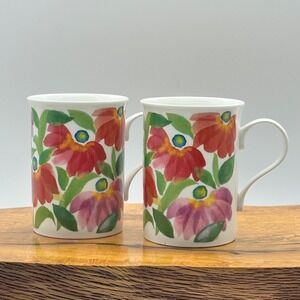 Pair of Firenza Crown Trent China Mugs Staffordshire England